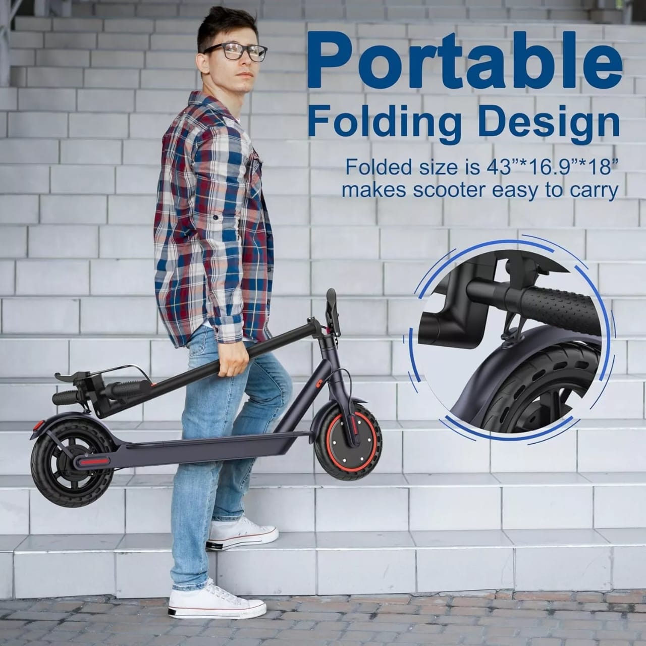 LP60 Smart E-Scooter: 350W, 19mph, Foldable, APP Control