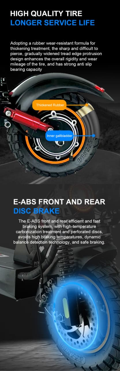 L10PRO 800W Electric Scooter - 45KM/H, 55KM Range, Off-Road Tires