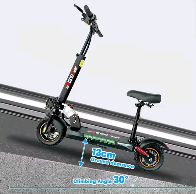 L10PRO 800W Electric Scooter - 45KM/H, 55KM Range, Off-Road Tires